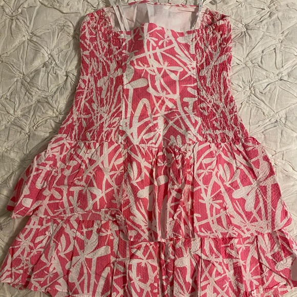 Lilly Pulitzer Strapless Pink Elinor Dress - Picture 3 of 5